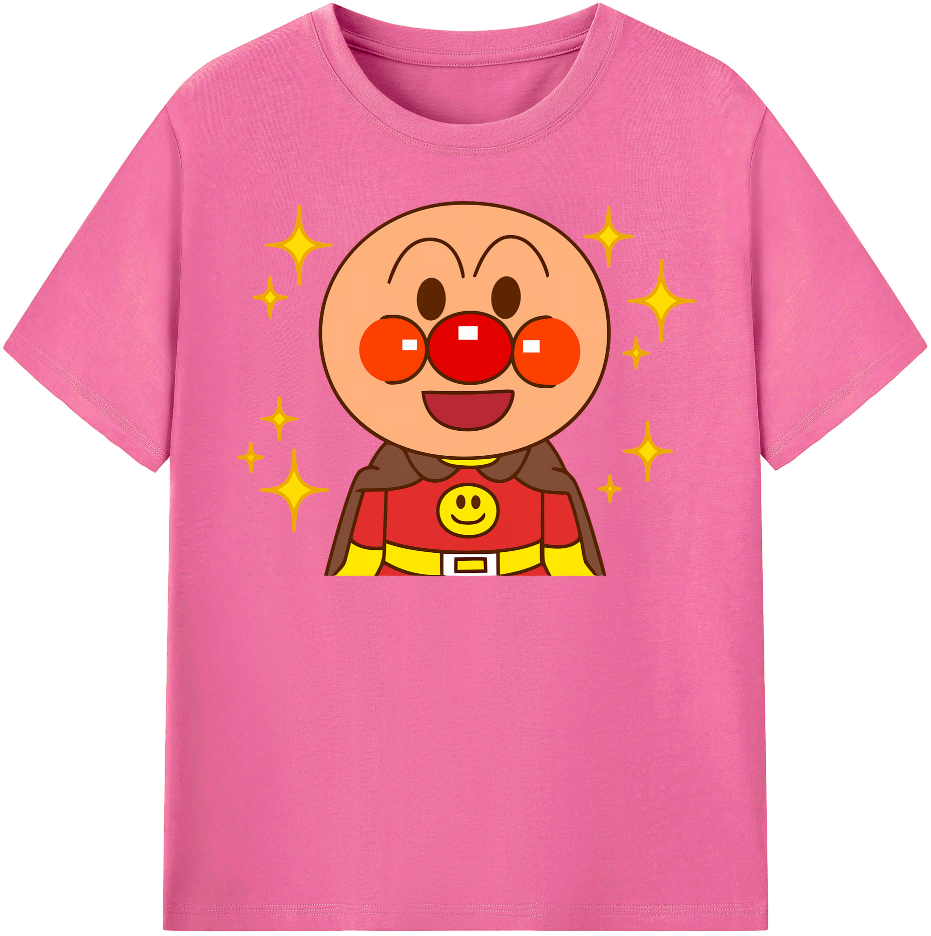 （画像用） アンパンマン Anpanman レディースカジュアルプリントTシャツ（綿100％）